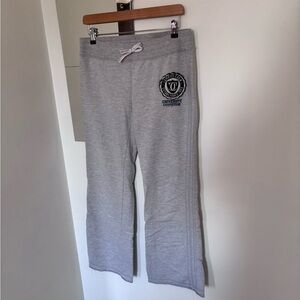 Campus Crew Gray Bootcut Pants in Light Grey